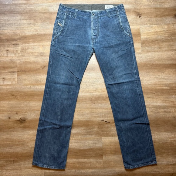 Diesel Other - Diesel Revick Jeans Mens 32x32 Dark Blue Straight Leg Button Fly 0088Z Italy
